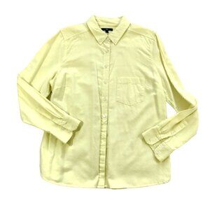 Gap cotton yellow button down shirt, Size LP